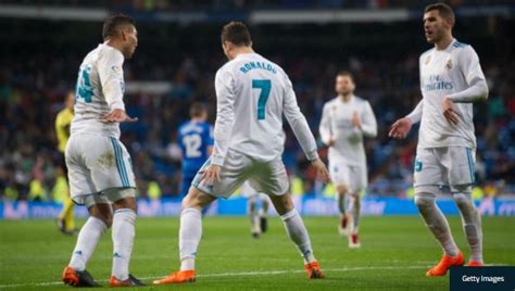 Cristiano Ronaldo Gareth Bale Score As Real Madrid Beat Getafe 3 1 La