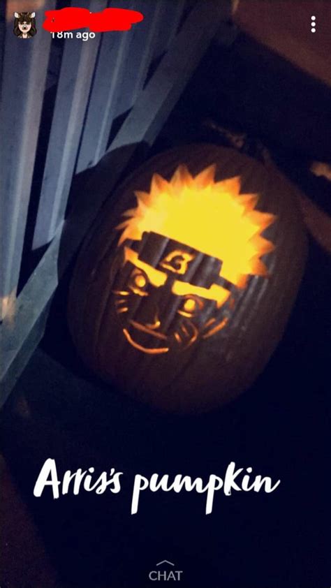 My Best Friend Made A Pumpkin Carving Of His Favorite Jinchuriki Naruto