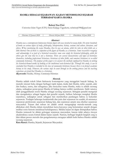 Dari segi istilah metodologi memberi erti sains atau kajian mengenai kaedah, terutama sekali dalam bidang ilmiah. (PDF) Hamka Sebagai Sejarawan: Kajian Metodologi Sejarah ...