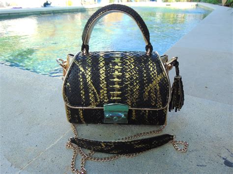 Genuine Python Bag Snakeskin Bag Handbag Purse Real Snake Skin Etsy