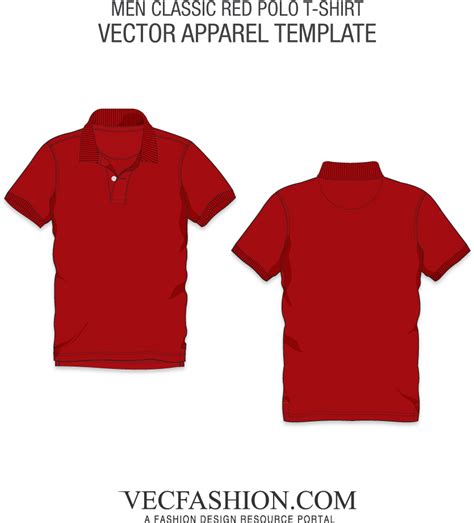 1000 X 1000 6 Red Polo Shirt Vector Clipart Large Size Png Image