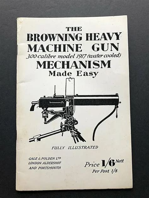 Ww2 Field Book Guide Browning Machine Gun Caliber 300 M1917 1944
