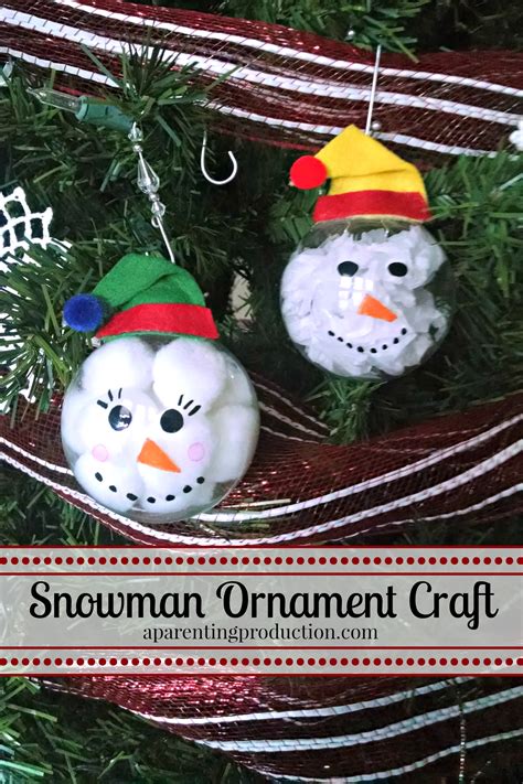 Christmas Craft Make Your Own Snowman Ornament