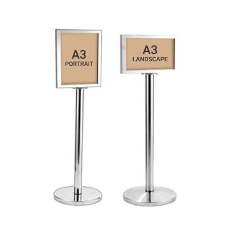 Stainless Steel Sign Stand A3 Size Sa3