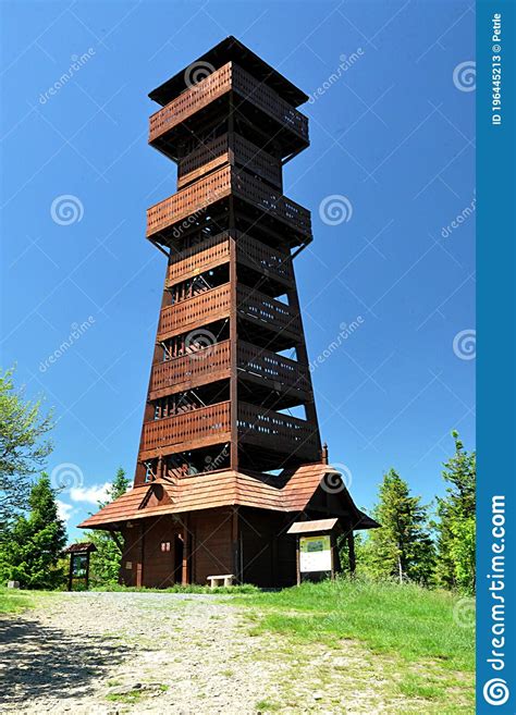 Old Wood Tower Beskydy Czech Republic Europe Stock Image Image Of