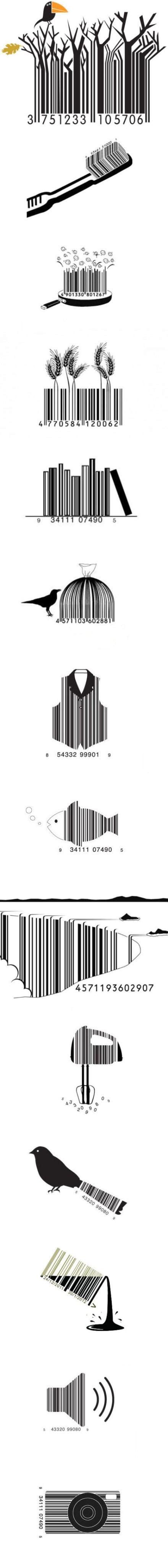 Creative Barcodes Ideas Design Barcode Design Barcode Art