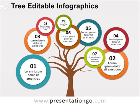 Bubbles Tree Powerpoint Diagram