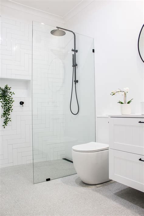 Open Shower Set Up Bathroom Feature Wall Bathroom Small Bathroom