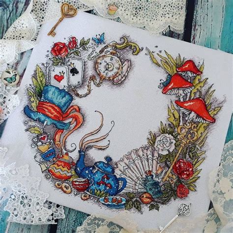 Download my free embroidery pattern! Time to drink tea. DMC Cross Stitch Chart Needlepoint ...