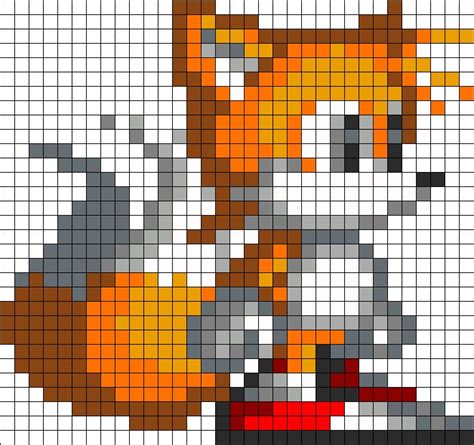 Classic Tails Kandi Pattern Pixel Art Pattern Pixel Art Grid Perler