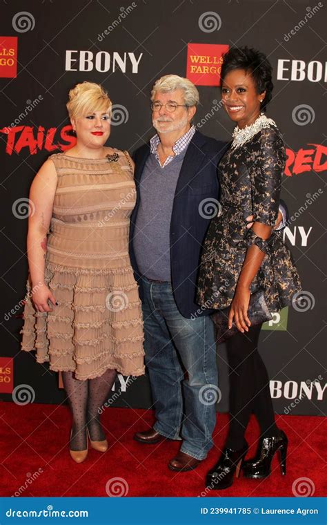 Katie Lucas George Lucas And Mellody Hobson At Red Tails Nyc Premiere