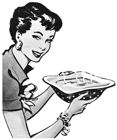 Lovely Mid Century Homemaker Illustration From A 1954 Regal Evaporated Milk Ad Vintage 1950s