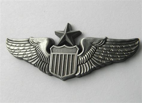 Usaf Air Force Large Senior Pilot Wings Lapel Pin Badge 2 Inches