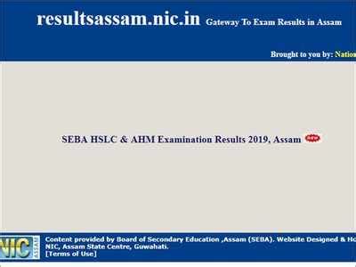 Assam HSLC Result 2019 At Resultsassam Nic In SEBA Online Released