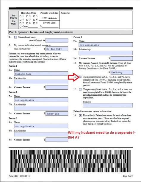 I 864 Affidavit Of Support Sample Pdf Template