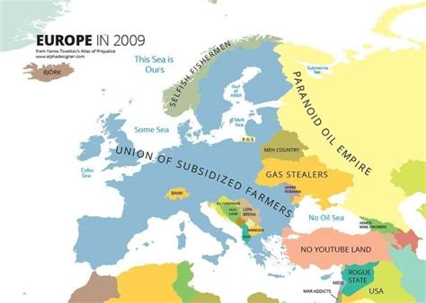 13 hilarious maps that satirise european national stereotypes europe map map europe