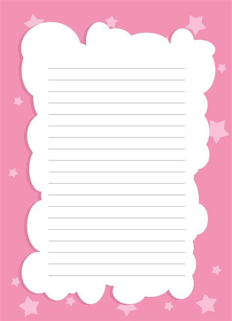 Dog Free Printable Lined Writing Paper With Borders Printablee