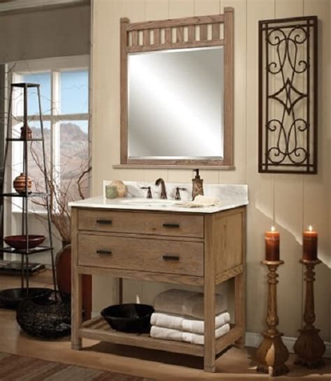 A light beige tone was used in random strokes to create the faux exposed wood surface, while a dark gray glaze was also randomly applied to emphasize small wood knots and crevices. 15 Antique and Ancient Weathered Wood Bathroom Vanity Ideas