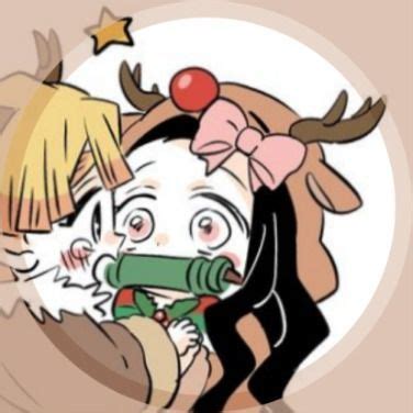 Matching Icons Nezuko X Zenitsu Kny Merry Christmas Anime Christmas