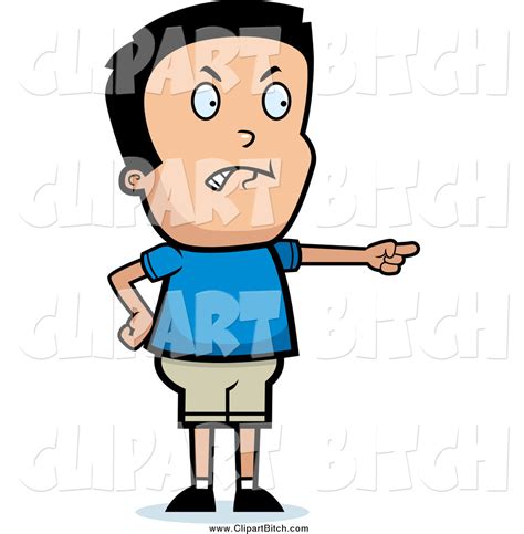 Clip Vector Cartoon Art Of A Mad Boy Pointing By Cory Thoman 439