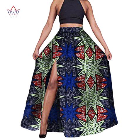 2018 Fashion African Fabric Print Skirts For Women Dashiki Plus Size