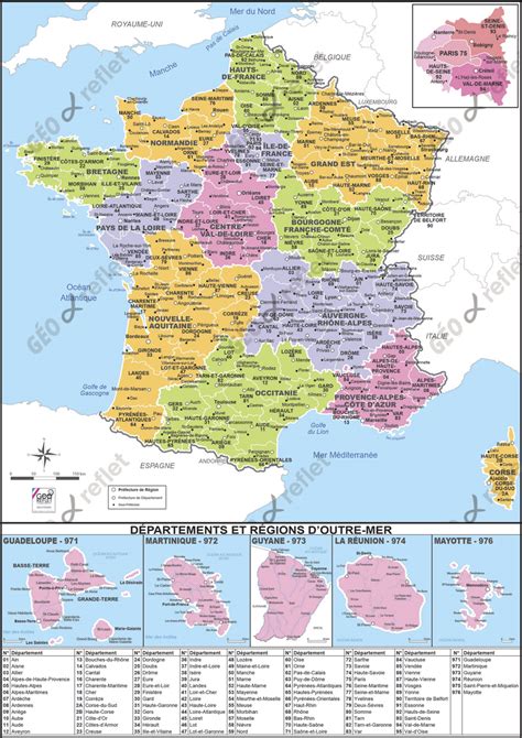 Nous vous laissons découvrir les autres grandes villes de france sur la carte des villes de france. Carte de France administrative Vecteur