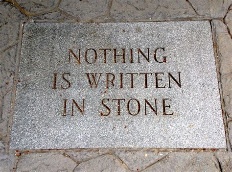 Nothing Is Written In Stone Except This Manchester Vt