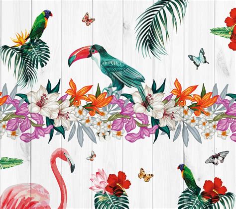 Birds Of Paradise Wallpaper Wall Mural Tropical Feature Wall