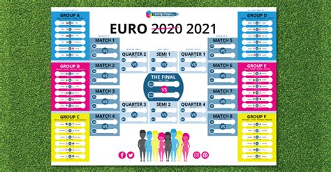 Euro 2020 Wall Chart Excel Euro 2020 Planner Poster Wall Chart From Images