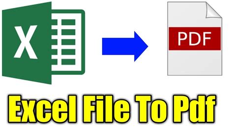 How To Convert Excel File To Pdf Youtube