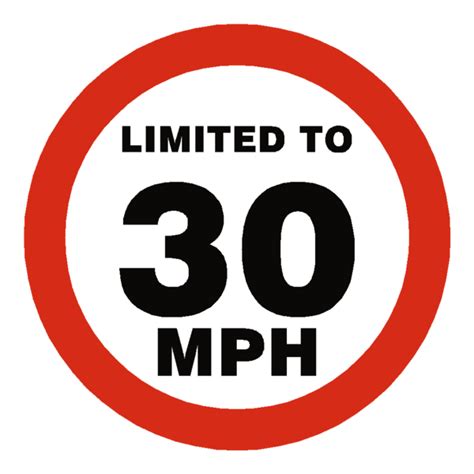 30 Mph Speed Limit Sticker - Safety-Label.co.uk | Safety Signs, Safety Stickers & Safety Labels