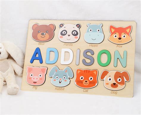 Custom Baby Puzzle Name Name Puzzle Personalized Baby T Etsy