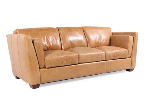 Usa Leather Caramel Sofa Mathis Brothers Furniture