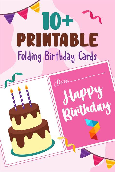 Printable Folding Birthday Cards Printablee