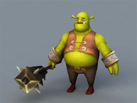 Shrek Character 3d Model 3ds Max Files Free Download Modeling 42952