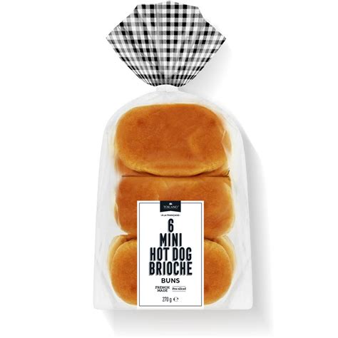 Toscano Mini Hot Dog Brioche Buns 6 Pack Woolworths