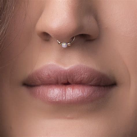 Fake Septum Ring In 14k Gold Filled No Piercing Needed Septum Cuff Faux Septum Ring Fake