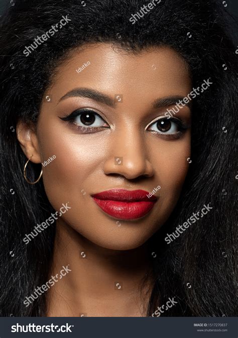 Young Beautiful Black Woman Evening Makeup Stock Photo 1517270837