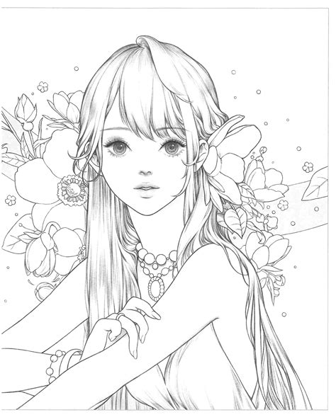 Manga Coloring Book Fairy Coloring Pages Adult Coloring Pages