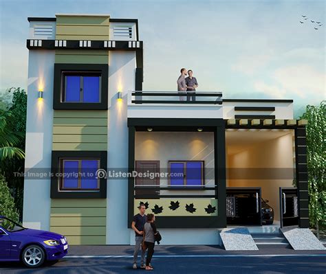 Single Floor Home Front Design Indian Style Floor Roma