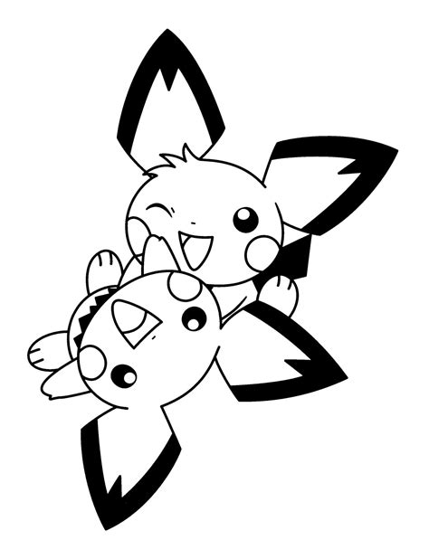 Pokemon Pichu Coloring Pages At Free Printable