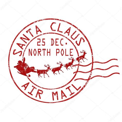 Mail Stamp Santa Stamp Santa Mail