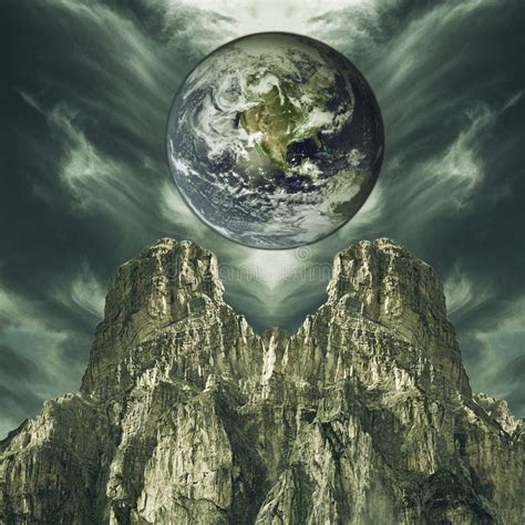 Landscape Planet Earth And Mountains Stock Illustration Illustration