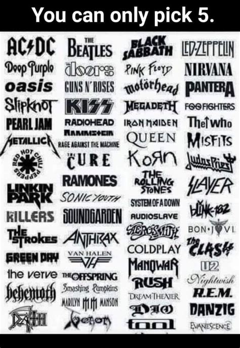 Logos Rock Band Rock Band Posters Metal Band Logos Punk Bands Logos
