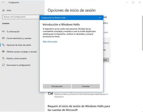 Windows Hello Qué es y cómo iniciar sesión con PIN huella o cara