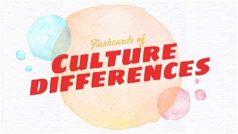 Cultural Differences Vocabulary
