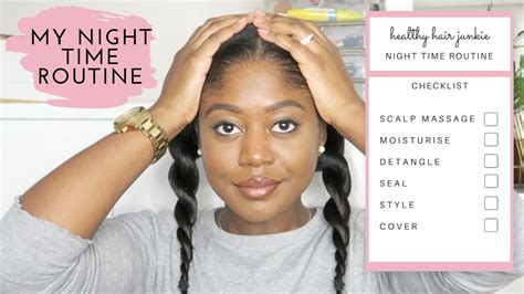 MY RELAXED HAIR NIGHT TIME ROUTINE How To Moisturise Seal Healthy Hair Junkie YouTube