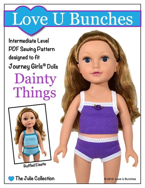Love U Bunches Dainty Things Doll Clothes Pattern For Journey Girls