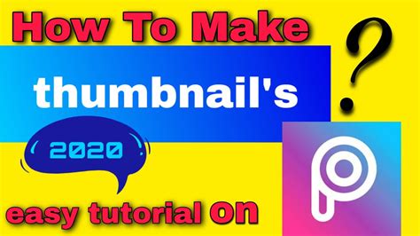 How To Make Thumbnail On PicsArt Easy Tutorial PicsArt YouTube