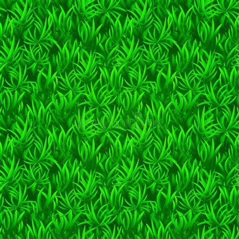 Vector Green Grass Lawn Seamless Texture Spring Or Summer Nature Background Field Or Meadow
